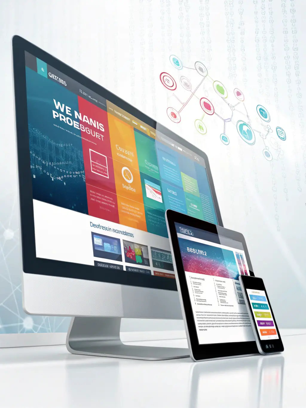 A responsive design icon, showing a website adapting seamlessly across desktop, tablet, and mobile screens, emphasizing North Bridge Web Design's commitment to mobile-friendly websites.