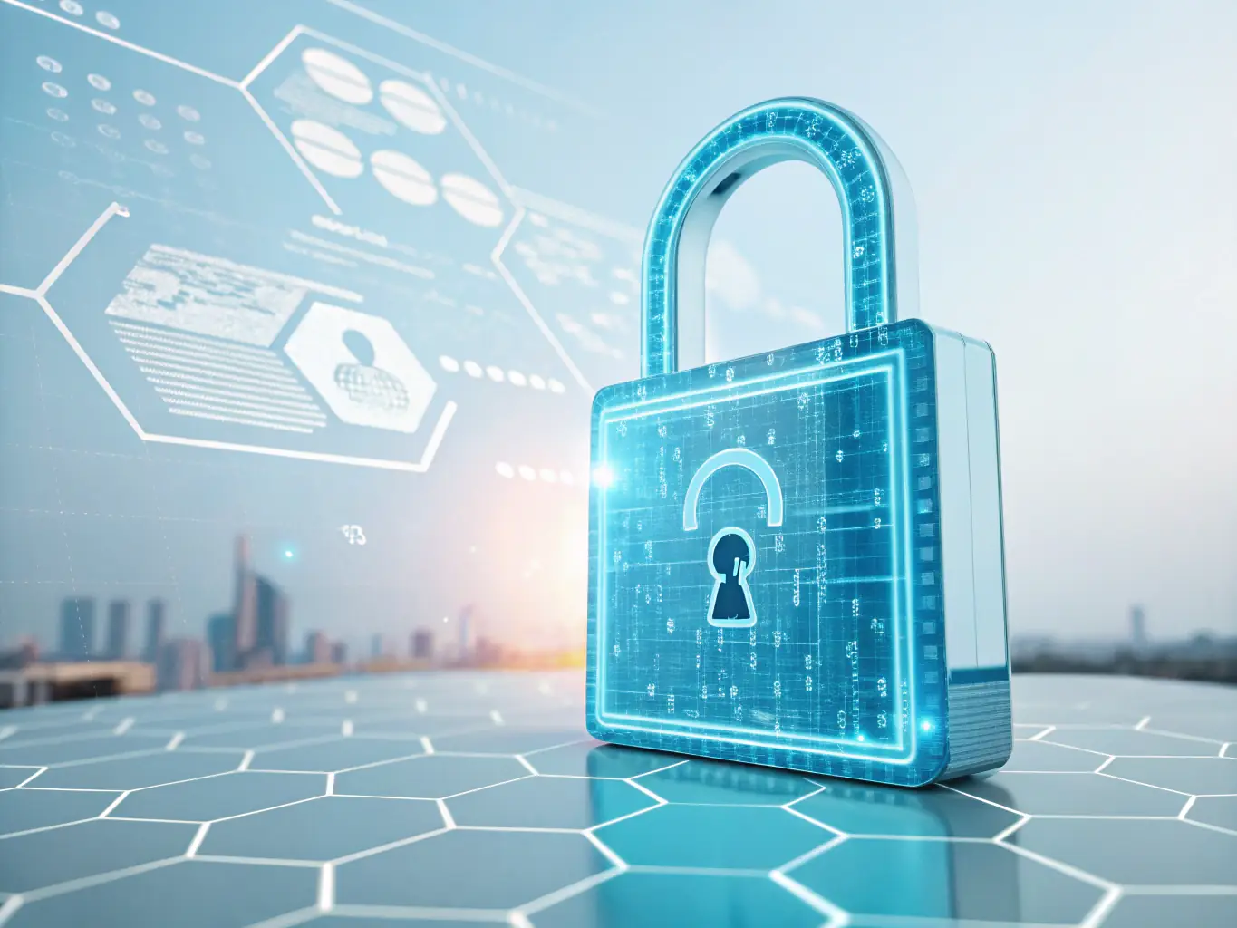 A teal lock icon next to a heading about user rights, symbolizing security and privacy. The background is light gray.